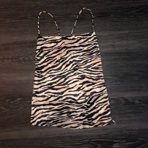 Tie back silk tank top